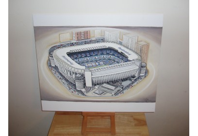 Bernabeu Stadium Fine Art Original Oil Painting - Real Madrid CF